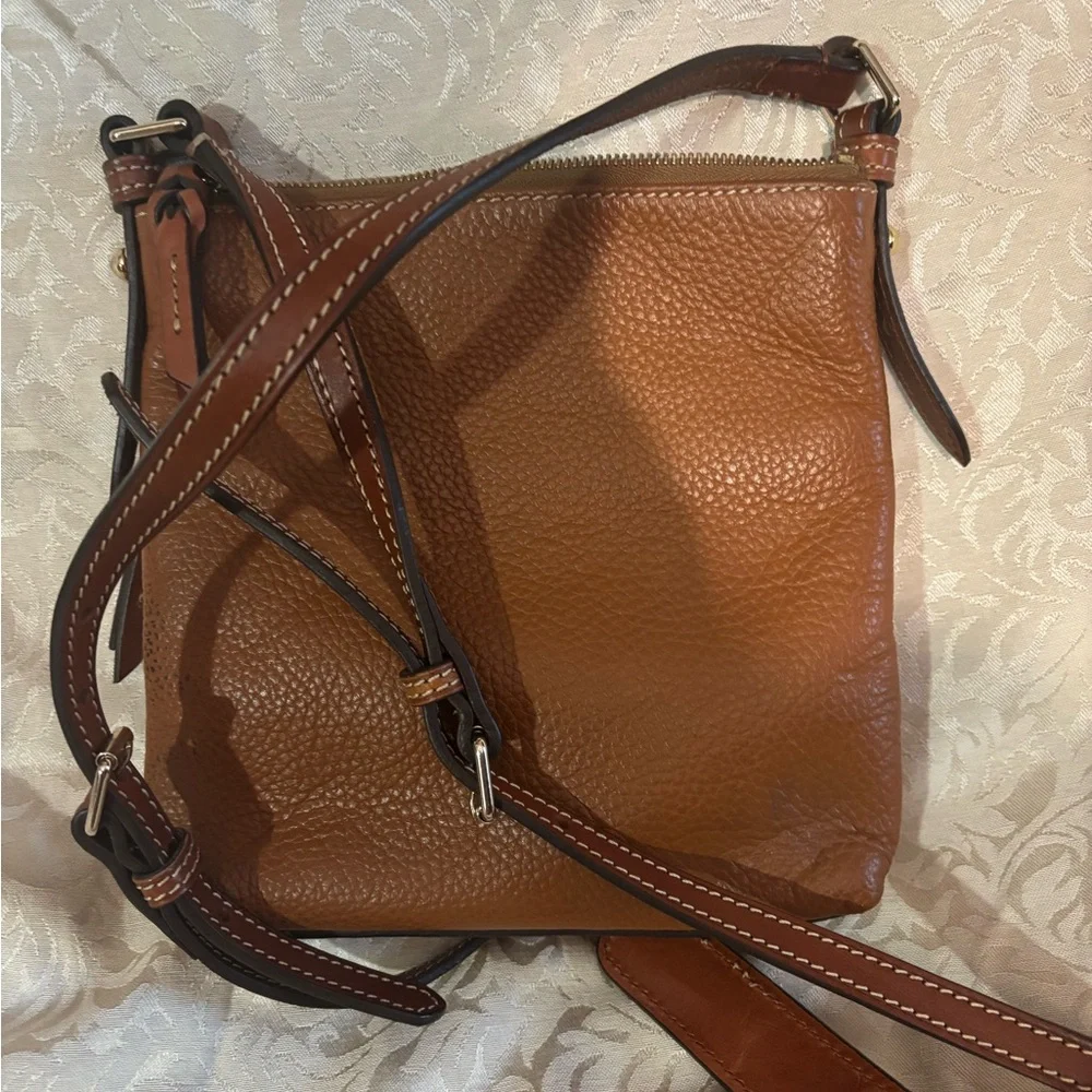 Dooney & Bourke Brown Leather Crossbody Bag - Picture 3 of 5